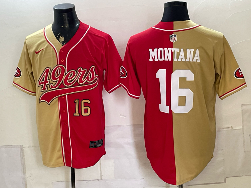 Men 2026 San Francisco 49ers #16 Montana red Nike Limited NFL Jersey 0811006->san francisco 49ers->NFL Jersey